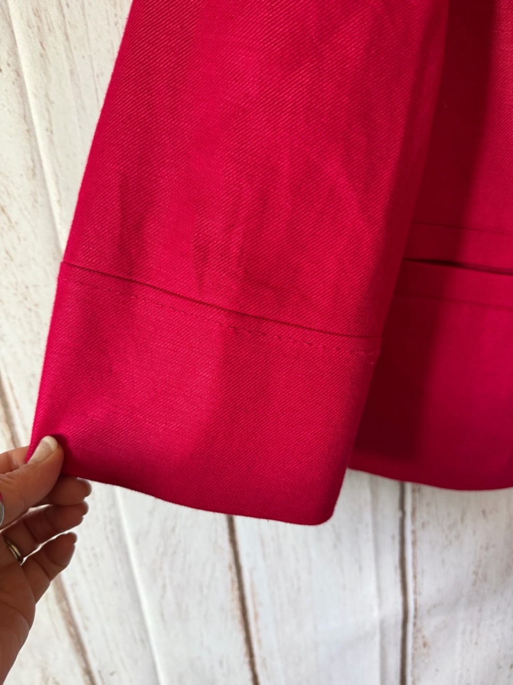 Windsmoor Raspberry Pink Linen Blend Button-Up Jacket Size 12 - Picture 2 of 10